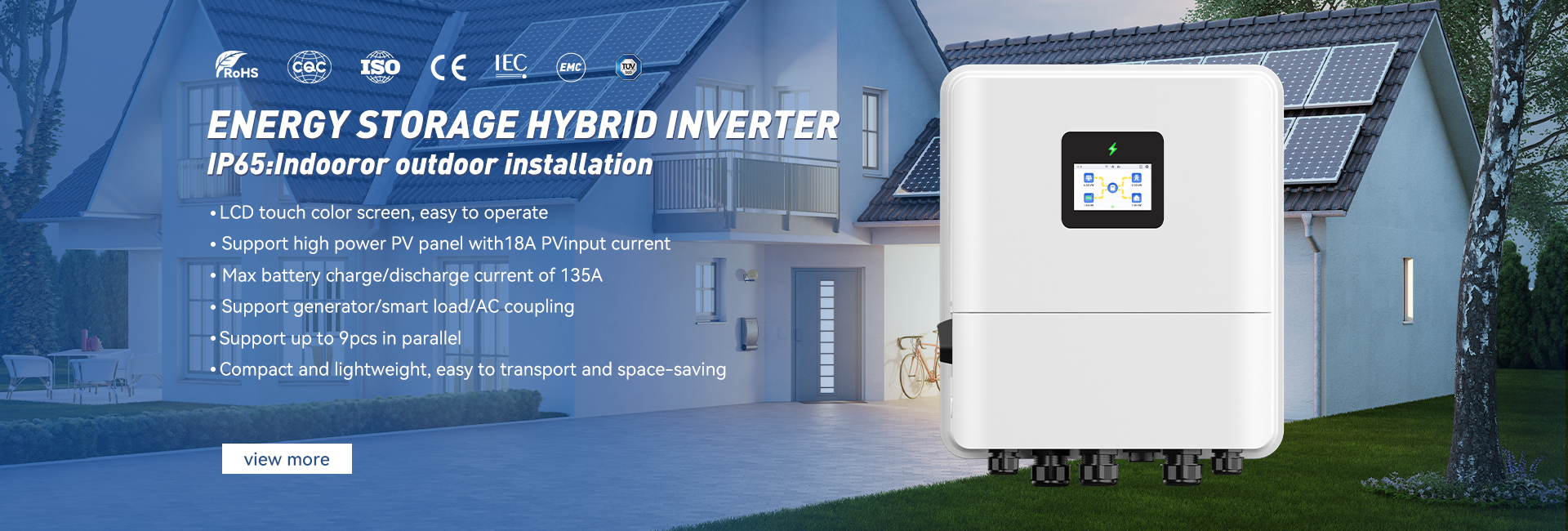 chất lượng Máy biến đổi năng lượng mặt trời lai ngoài lưới điện nhà máy sản xuất