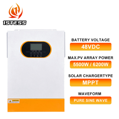 48VDC Output Voltage Hybrid Inverter 5000W Hệ thống điện dự phòng lưới mặt trời với bộ sạc mặt trời MPPT