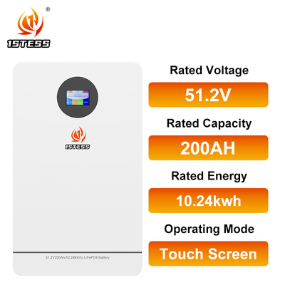 10.24kwh 51.2V 200Ah pin lưu trữ năng lượng gia đình với dung lượng hóa học ion lithium và 6000 chu kỳ