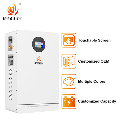 10.24kWh Smart Residential Battery 51.2V 200Ah điều khiển cảm ứng