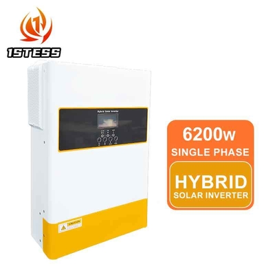 6.2kW Động thái biến tần năng lượng mặt trời pha duy nhất 48V Pin điện áp cao MPPT Bảo vệ sóng sinus PC tinh khiết