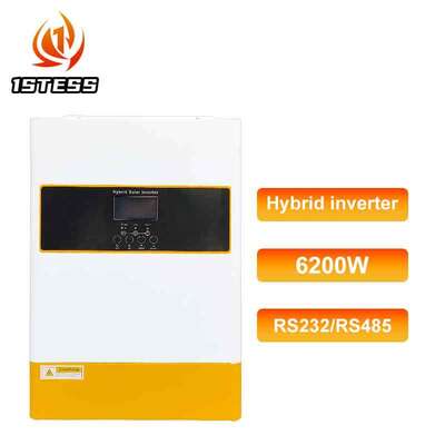 48V 6.2kW Hybrid Solar Inverter Single Phase Pure Sine Wave Off Grid Solar Inverter MPPT EQ Function để tối ưu hóa tuổi thọ pin