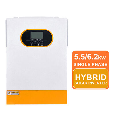Pure Sine Wave Hybrid Solar Inverter Off Grid 48V 5.5kw 6.2kw Giai đoạn duy nhất với 96% hiệu suất PV đỉnh đến Inverter và MPPT