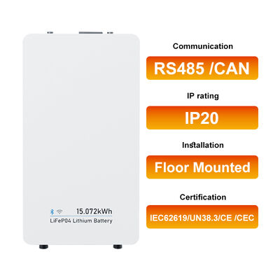 48V 314Ah 15kwh LiFePO4 Lithium Battery Pack Tất cả trong một bức tường Đơn vị lưu trữ năng lượng gia đình