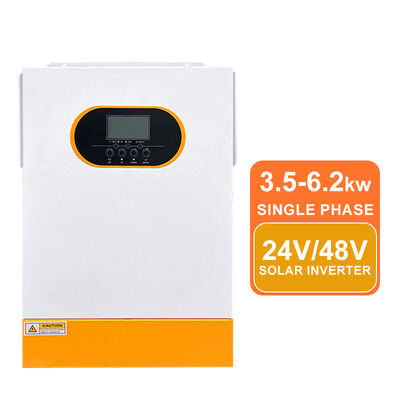 5.5KW 6.2KW 48V Inverter năng lượng mặt trời sóng sinus tinh khiết MPPT 500Vdc đầu vào điện áp cao một pha tắt lưới điện với kích hoạt pin lithium