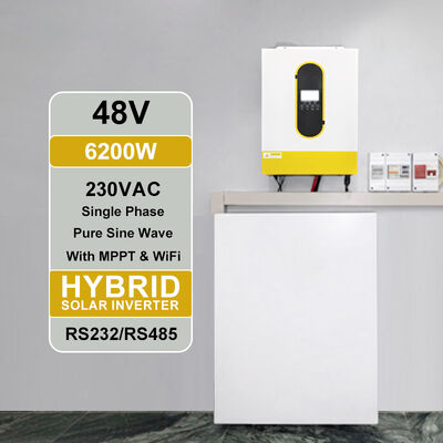 48V 6200W Single Phase High Voltage Pure Sine Wave Inverter with 6500W PV MPPT Charger for Personal Computer